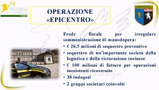 Operazione "Epicentro", sequestri per 26 milioni a Torino